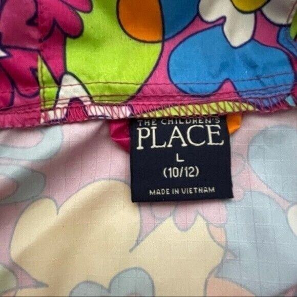 The Children’s Place · Large (10/12) Pullover Raincoat Bright Floral Nylon Shell - Picture 5 of 7